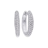 Sterling Silver 1/4 ct. Diamond Huggie Earrings