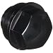 DimcoGray Black Phenolic Knurled Clamping Knob Female, Brass Insert: 1/4-20" Thread x 5/16" Depth, 3/4" Diameter x 17/32" Height x 1/2" Hub Dia (Pack of 10)