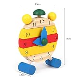 Internet Handgefertigt aus Holz Uhr Spielzeug für Kinder Zeittaktgeber pädagogisches Spielzeug lernen - 