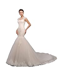 Lace-Up Jeweled 2015  Dress with a Chapel Train 