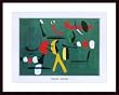 Art Poster Wood Framed Print - Peinture de la facon collage - Artist: Joan Miro- Poster Size: 23 X 31