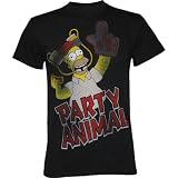 Simpsons Homer Distressed Party Animal Men's T-Shirt