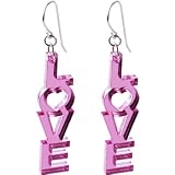 Pink Love Lucite Earrings