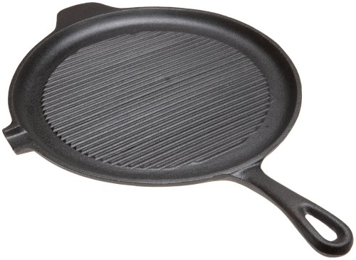 Old Mountain Pre Seasoned 10148 11 1/4 Inch Round Grill with Assist Handle
