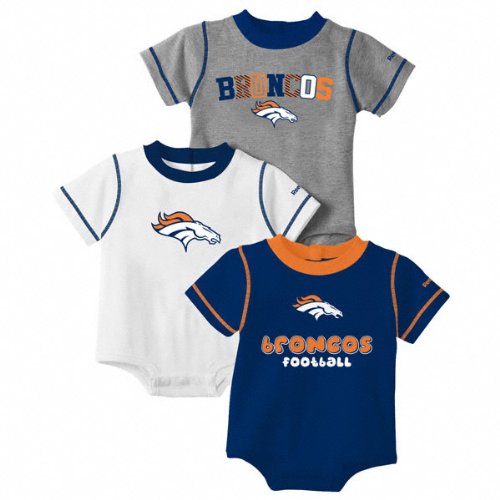 Denver Broncos Newborn 3-Piece Creeper Set