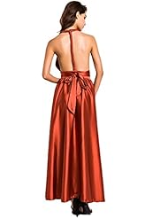 Polyester Summer Halter Fit-and-Flare Backless  Dress