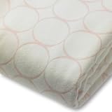 SwaddleDesigns Organic Fitted Flannel Crib Sheet - Pastel Pink Mod Circles on Ivory