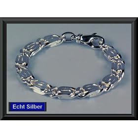 XXL 925 Sterling Silver Bracelet PANZER, 46g - Bracelet Jewellery Jewelry
