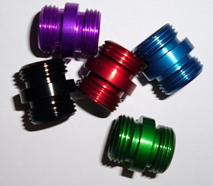 TWO - Replacement Anodized Aluminum Pipe Connectors (GREEN)