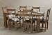 French Farmhouse Solid Oak 6ft Dining Table + 6 Rustic Oak Dining Chairs