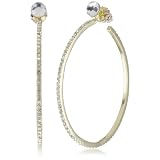 Belle Noel 14k Yellow-Plated Glam Rock Hoop Ea
