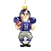 New York Giants 4 Blown Glass Caucasian Football Player Ornament