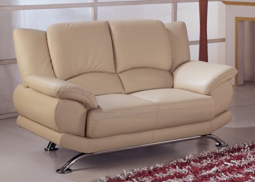 Amazing Modern Contemporary Cappuccino Leather Sofa Loveseat Living Room Set