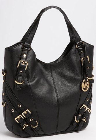 Michael Kors Large Milo Shopper Bag Purse Tote Black
