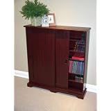 Buy CD DVD Cherry Finishl Cabinet Rack Storage by Spinkeeper