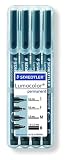 Produkt-Bild: Staedtler 31-9WP4GS - Folienschreiber Permanent 4er Etui schwarz, S, F, M und B