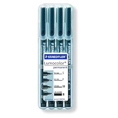 Staedtler 31-9WP4GS - Folienschreiber Permanent 4er Etui schwarz, S, F, M und B