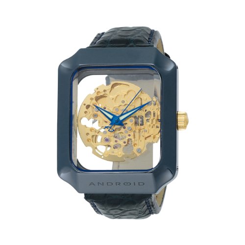 Android Unisex AD395ABUG Mystique Ceramic Skeleton Automatic Gold-Tone Dial Watch