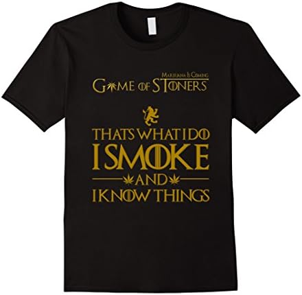 Men's I Smoke and I Knows Thing - Parody T-Shirt 3XL Black