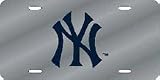 New York Yankees Silver Laser Cut License Plate
