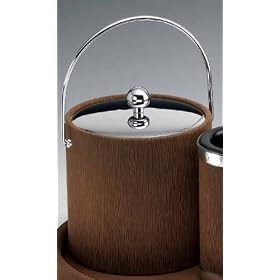 Kraftware 45169 Tanglewood Baked Clay 3 Quart Ice Bucket with Bale Handle and Metal Cover by Kraftware