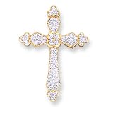 14k Diamond Cross Pendant