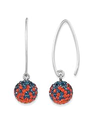 Sterling Silver Swarovski Elements Auburn Spirit Ball Earrings