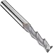 Niagara Cutter A245 Carbide Square Nose End Mills, Inch, TiCN Finish, Finishing Cut, 45 Degree Helix, For Use With Aluminum, Non-Ferrous Metals