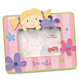 Giggling Girls Too Cute Wood Picture Frame by Girls Bedding
