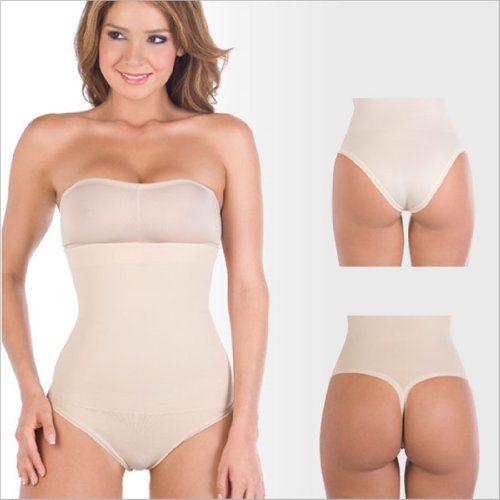 Shapewear Lycra Nylon Body Braless Strapless Thong type corset Waist
