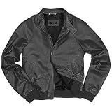 Forzieri Men's Black Italian Genuine Leather Bomber Jacket