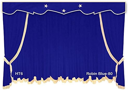 SAARIA HT6 Decorative Custom Size event shows Velvet Curtain sided Drapes Backdrop Window 15 ft W X 8 ft H