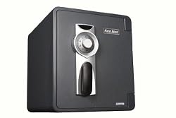 First Alert 2092F Waterproof 1 Hour Fire Safe with Combination Lock, 1.3 Cubic Foot, Gray