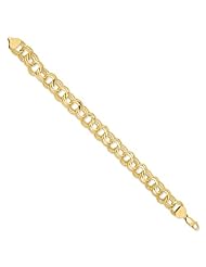 14k Triple Link Charm Bracelet