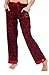 Del Rossa Women's Flip Cuff Flannel 100% Cotton Pajama Pants - Sleep Bottoms