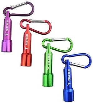 Creative Projection Clock Mini LED Flashlight Keychain(2xLR44,Assorted Colors) , Blue