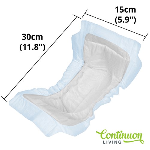 Continuon Incontinence Liner XL Pads With Wings (10 Pack) Absorbs 500ml