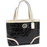 (コーチ)COACH バッグ アウトレット COACH F48166 SVAQV ペイトンエンボスドパテントシグネチャー ミニトートバッグ ブラック/タン[並行輸入品]