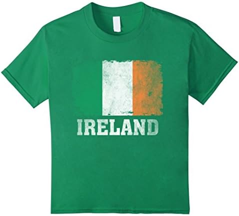 Kids Ireland Flag T-Shirt Irish Soccer Football Team Jersey 6 Kelly Green