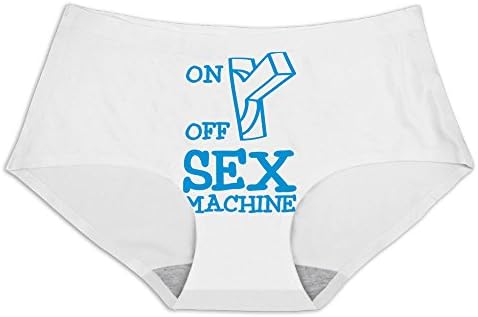 PCY Low-Waist Ice Silky On Off Sex Machine Brief Panties Underwear For Women Size M White