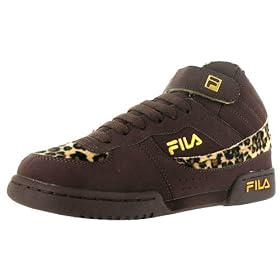 Fila F13 FT Cheetah Hi Top Brown Sneakers Ladies Outdoor Shoes by Fila