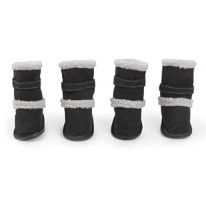 Black Sherpa Dog Booties