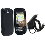 Black Silicone Skin Case for Palm Pixi + Car Charger