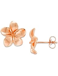 Plumeria Earrings in 14K Rose Gold - 13mm