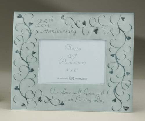 25th Anniversary Glass Photo Frame