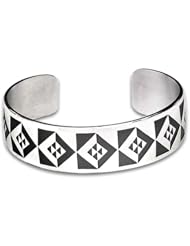 Sterling Silver Cabin Lights American Quilt Bracelet. Made in USA.