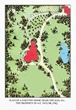 12 X 18 Stretched Canvas Poster Plan of a Country Home Near Chicago, ILL.