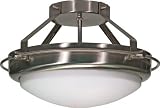 2 Light Semi Flush Ceiling Fixture Brushed Nickel / Satin Frosted Glass Nuvo Lighting 60 609 41Ckz NdKNL. SL160 2 Light Semi Flush Ceiling Fixture Brushed Nickel / Satin Frosted Glass Nuvo Lighting 60 609