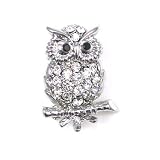 Swarovski Crystal Small Owl Brooch