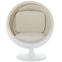Hot Sale LexMod Eero Aarnio Style Ball Chair in White